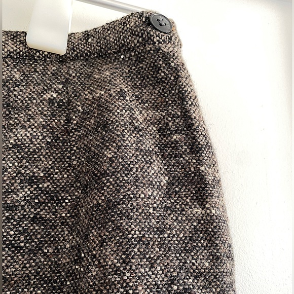 Vintage Agnes B 100% wool tweed lined mini mod 60s prep dark academia French - Picture 4 of 6